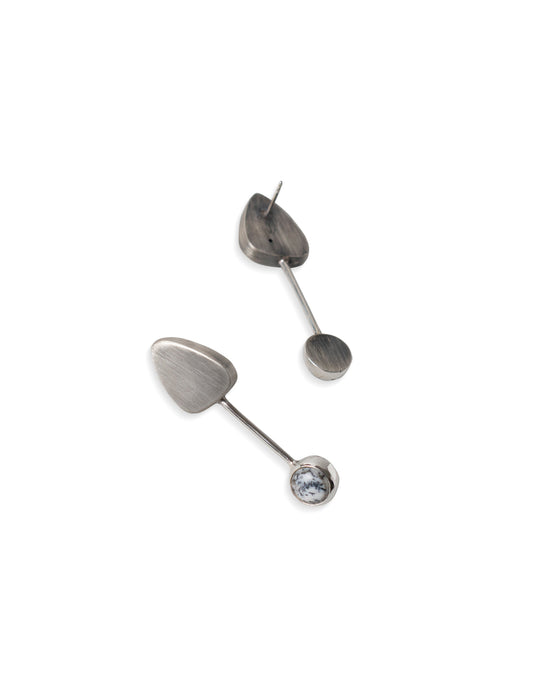 Pendientes piedra Ágata dentritica SINERGIAS