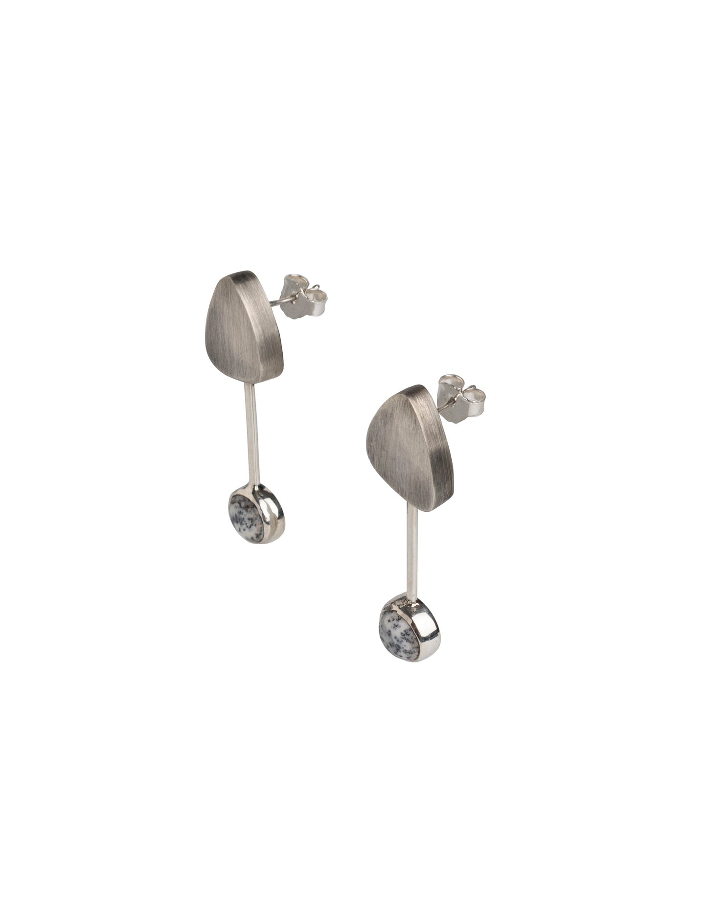 Pendientes piedra Ágata dentritica SINERGIAS