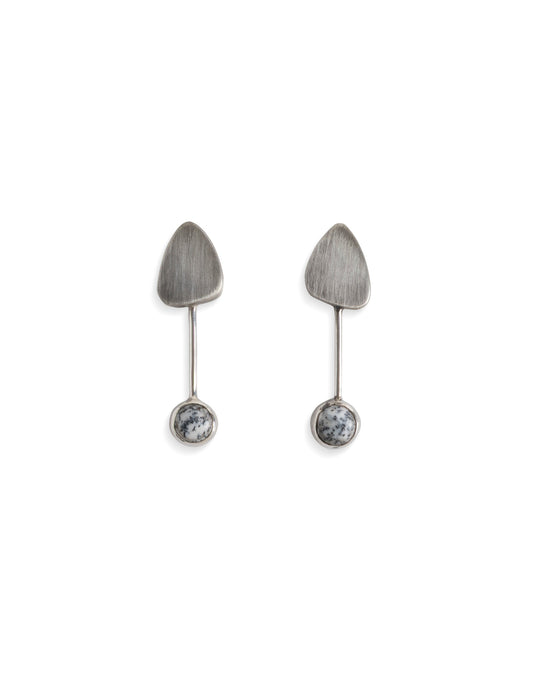 Pendientes piedra Ágata dentritica SINERGIAS